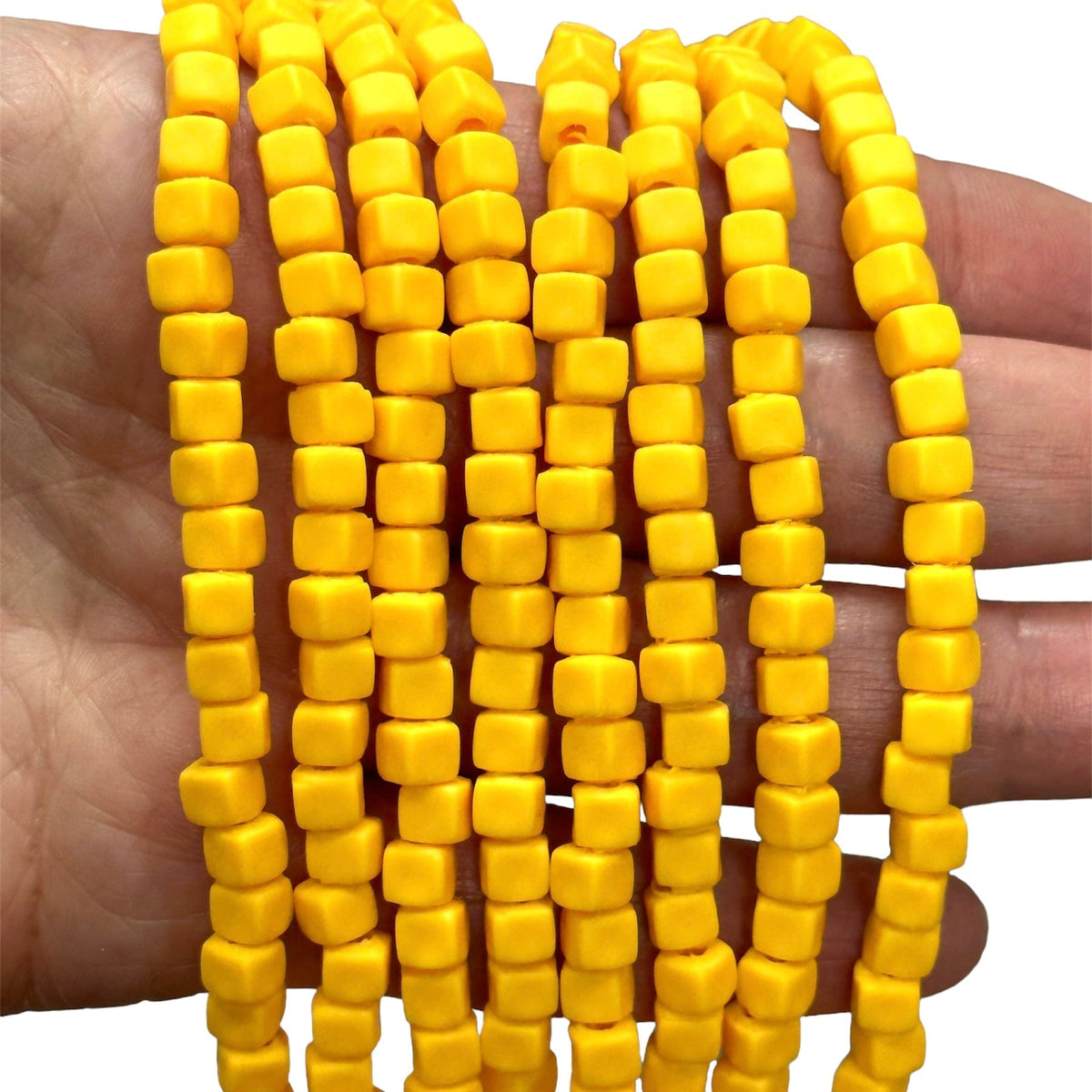 4mm 330pcs/Strip Yellow Clay Beads Slice Clay Spacer Beads Polymer